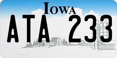 IA license plate ATA233