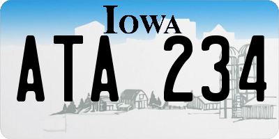 IA license plate ATA234