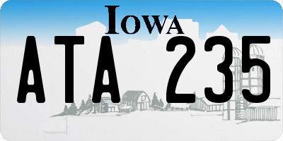 IA license plate ATA235