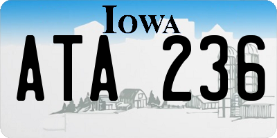 IA license plate ATA236