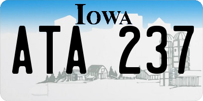IA license plate ATA237
