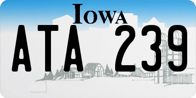 IA license plate ATA239