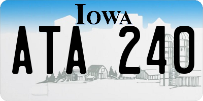 IA license plate ATA240