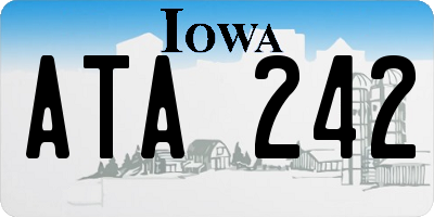 IA license plate ATA242