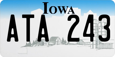 IA license plate ATA243