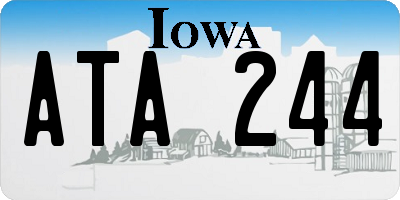 IA license plate ATA244
