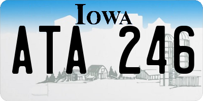 IA license plate ATA246