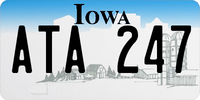 IA license plate ATA247