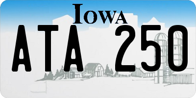 IA license plate ATA250