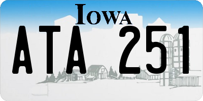 IA license plate ATA251