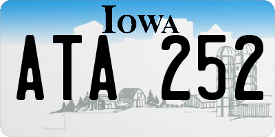 IA license plate ATA252
