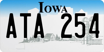 IA license plate ATA254