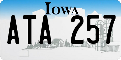 IA license plate ATA257