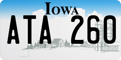 IA license plate ATA260