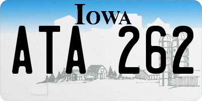 IA license plate ATA262