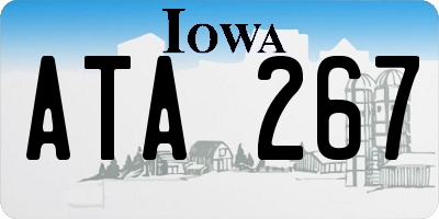 IA license plate ATA267