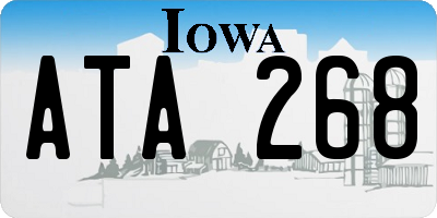 IA license plate ATA268