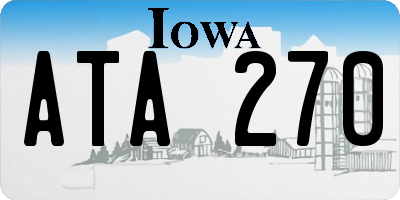 IA license plate ATA270