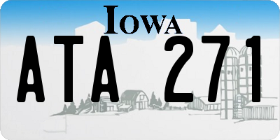 IA license plate ATA271