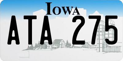 IA license plate ATA275