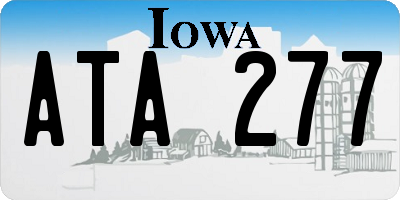 IA license plate ATA277