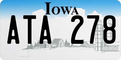 IA license plate ATA278