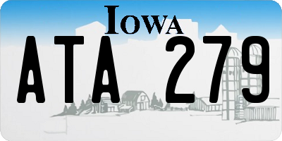IA license plate ATA279