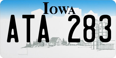 IA license plate ATA283