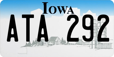 IA license plate ATA292
