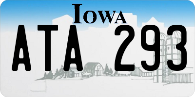 IA license plate ATA293