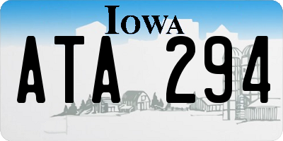 IA license plate ATA294