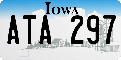 IA license plate ATA297
