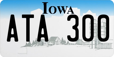 IA license plate ATA300