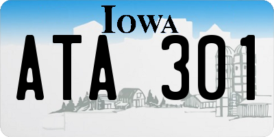 IA license plate ATA301
