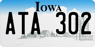 IA license plate ATA302