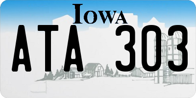 IA license plate ATA303