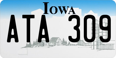 IA license plate ATA309