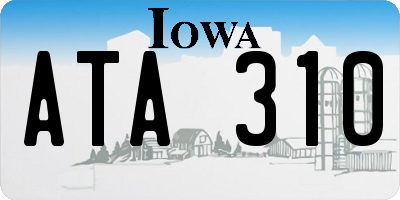 IA license plate ATA310