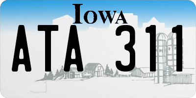 IA license plate ATA311