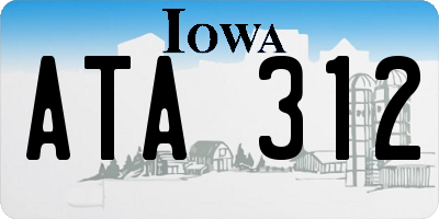 IA license plate ATA312