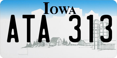 IA license plate ATA313