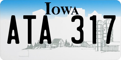 IA license plate ATA317
