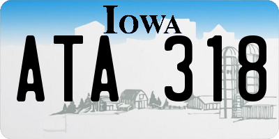 IA license plate ATA318