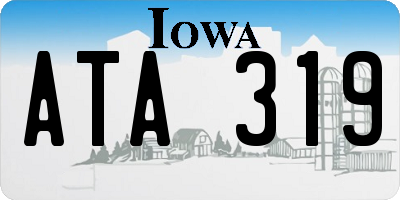 IA license plate ATA319