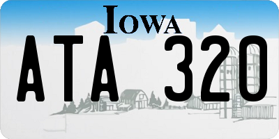 IA license plate ATA320
