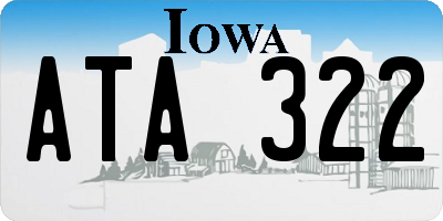 IA license plate ATA322