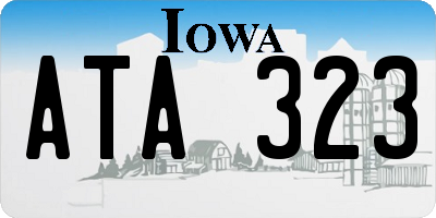 IA license plate ATA323