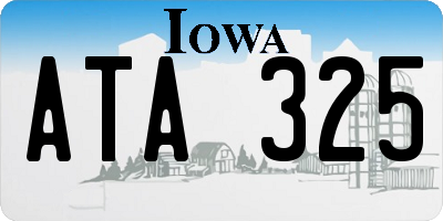 IA license plate ATA325