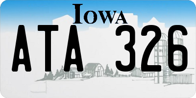 IA license plate ATA326