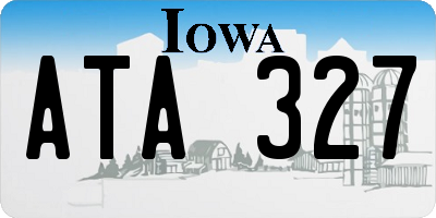 IA license plate ATA327